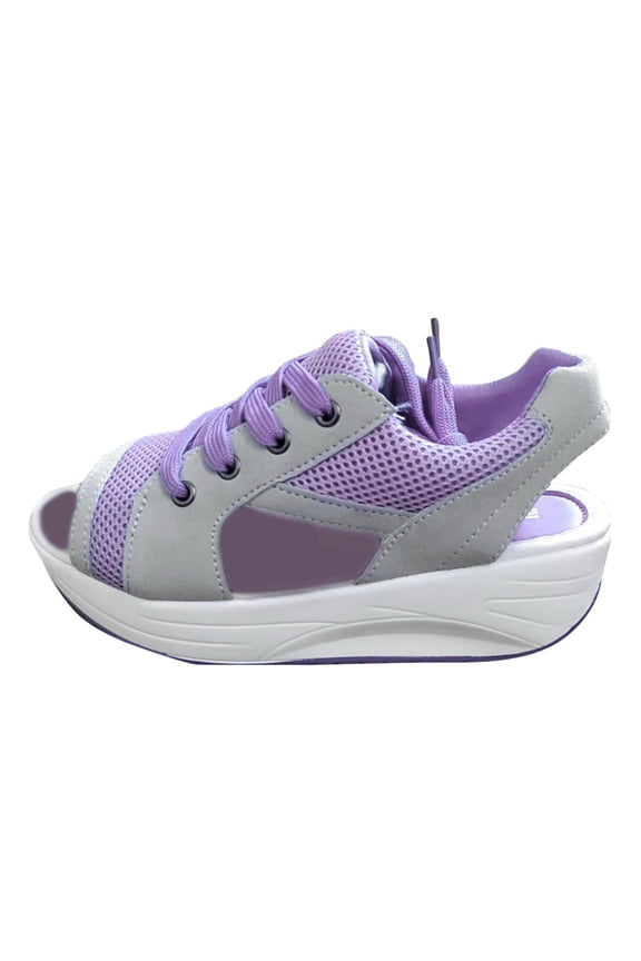 Women's Walking Shoes Sandals Women Comfortable Round Toe Sole Wedge Heel Breathable Rocking Mesh Shoes Comfort Sports Casual SandalsWide Fit Sport Athletic Hiking Outdoor Active