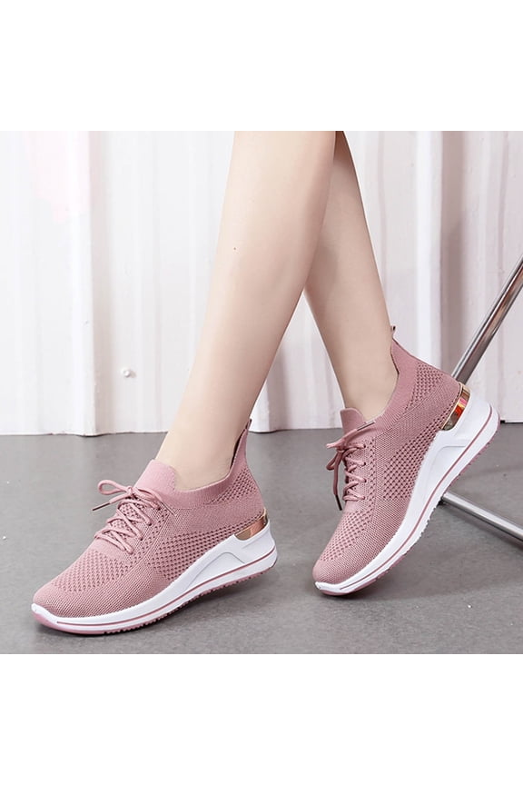 Women's Walking Shoes Sock Sneakers Slip on Mesh Platform Air Cushion Athletic Shoes Work Nurse Comfortable Women Breathable Casual Sports Shoes