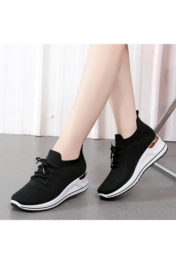 Women's Walking Shoes Sock Sneakers Slip on Mesh Platform Air Cushion Athletic Shoes Work Nurse Comfortable Women Breathable Casual Sports Shoes