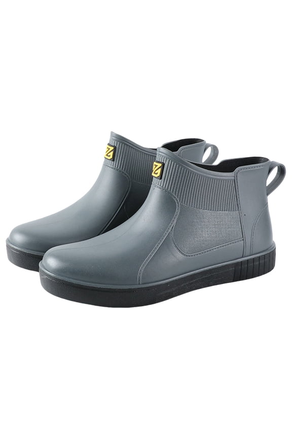 Women’s Wate𝗋proof Rainboots S𝗅ip On Rain Ankle Booties Comfortable Wide Width Short Garden Shoes Lightweight Outdoor Work Boot Farming Fishing Gardening Shoes