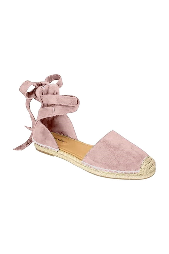 Women's Wrapped Strappy Sandals Closed Toe F𝗅a𝗍s Slippers Linen V𝗂ntage Vacation Sandles Comfortable Espadrilles Shoes with Buckle Slingback