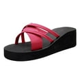 thumbnail image 1 of NOKIO Womens Platform Sandals with Arch Support Women Summer Breathable Open Toe Fashion Non-Slip Wedge Slippers Beach Shoes Women's Comfort Slides EVA Flat Sandals, 1 of 9