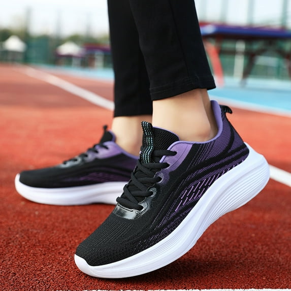 NOKIO Womens Slip On Sneakers Women Walking Tennis Shoes Lightweight Casual Sneakers for Gym Travel Work Women Sneakers Fashionable Gradient Color Breathable Upper Sneakers