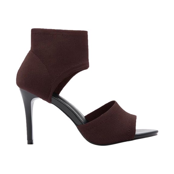 NOKIO Womens Toe Stiletto Heeled Sandals Breathable Knitted Upper Open Toe High Heels For Dressy Summer Shoes High Heels Open Toe Heels Ankle Strap Heeled Sandals Wedding Dress Shoes