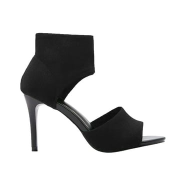 NOKIO Womens Toe Stiletto Heeled Sandals Breathable Knitted Upper Open Toe High Heels For Dressy Summer Shoes High Heels Open Toe Heels Ankle Strap Heeled Sandals Wedding Dress Shoes