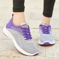 thumbnail image 1 of NOKIO Womens Walking Shoes Mesh Non Slip Gym Sports Casual Fashion Sneakers Fashion Autumn Women Sneakers Flat Bottom Lightweight Comfortable Mesh Breathable Lace Up Colorblock Design Casual Style, 1 of 7