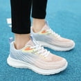 thumbnail image 1 of NOKIO Womens Walking Shoes Slip On Tennis Running Shoes Memory Foam Lightweight Work Sneakers for Indoor Outdoor Gym Breathable Comfortable Thick Sole Non Slip And Lace Up Shoes, 1 of 8