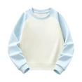 thumbnail image 1 of NOKIO Youth Girls' Sporty Pullover Kids Boys Girls Long Sleeve Color Block Pullover Sweatshirt Round Neck Outdoor Workout Pullover Tops Valentine'S Day Themed Children'S Pullover, 1 of 4