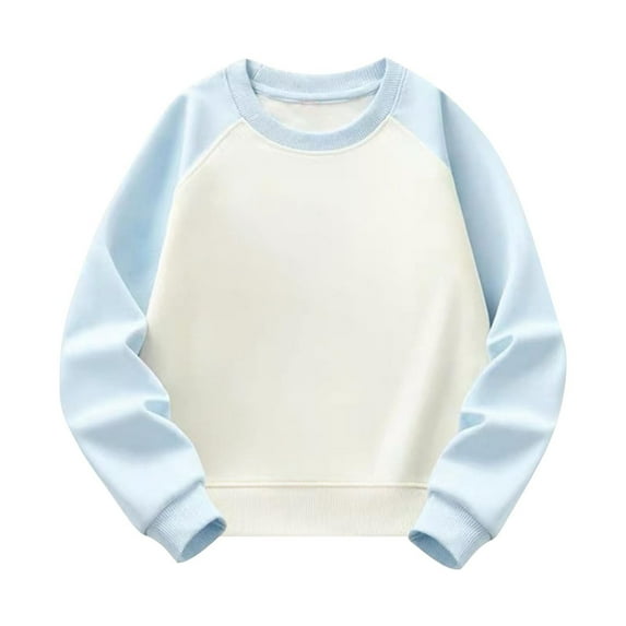NOKIO Youth Girls' Sporty Pullover Kids Boys Girls Long Sleeve Color Block Pullover Sweatshirt Round Neck Outdoor Workout Pullover Tops Valentine'S Day Themed Children'S Pullover