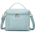thumbnail image 1 of NOL Natural Organic Lifestyle Insulated Lunch Bags for Women Cooler Bag Lightweight Nylon Waterproof Lunch Box For Work (Light blue, Medium(normal)), 1 of 8