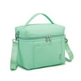 thumbnail image 1 of NOL Natural Organic Lifestyle Insulated Lunch Bags for Women Cooler Bag Lightweight Nylon Waterproof Lunch Box For Work (Small,Mint green), 1 of 6