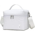 thumbnail image 1 of NOL Natural Organic Lifestyle Insulated Lunch Bags for Women Cooler Bag Lightweight Nylon Waterproof Lunch Box For Work (Small,White), 1 of 7