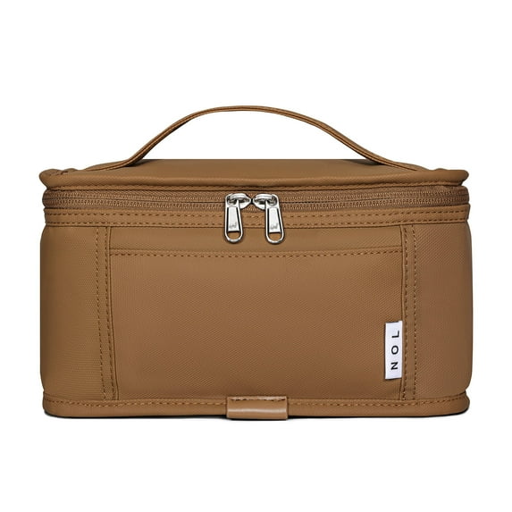 NOL Natural Organic Lifestyle Small Lunch Bag Mini Lunch Box Insulated Lunch Bag for Men/Women Leakproof Cooler Tote Bag Lightweight Nylon Waterproof Lunch Box For Work,Brown