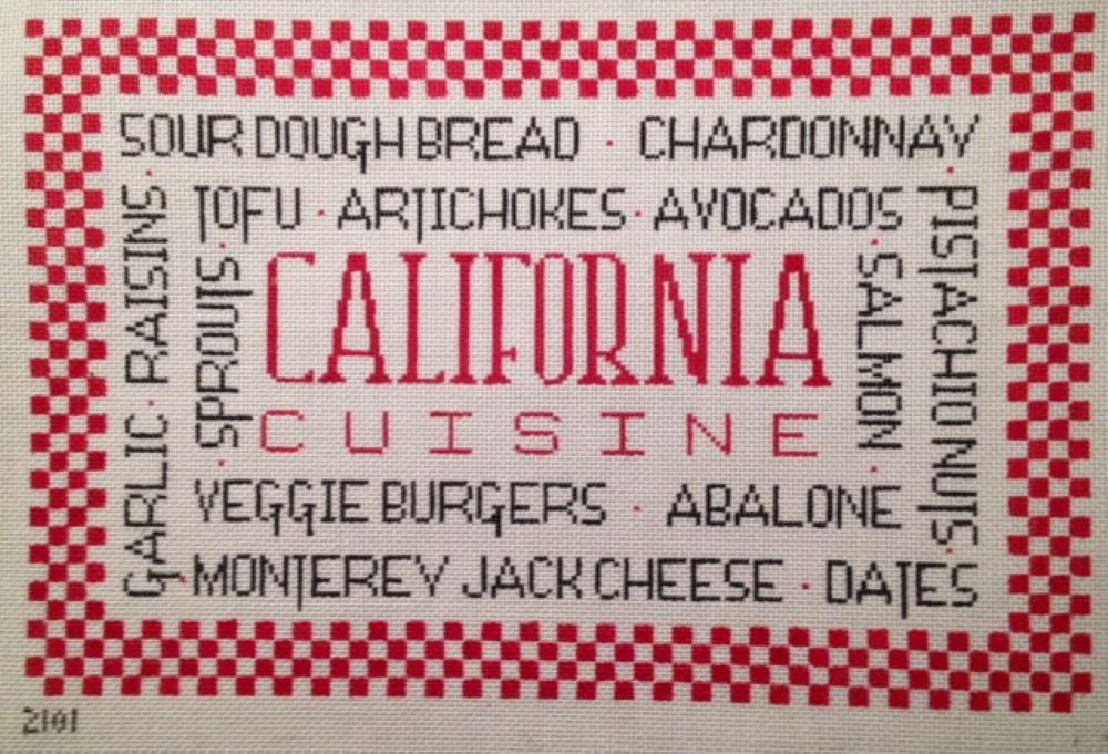 NOLA Needleart Handpainted Needlepoint Cuisine Needlepoint Canvas - California Cuisine
