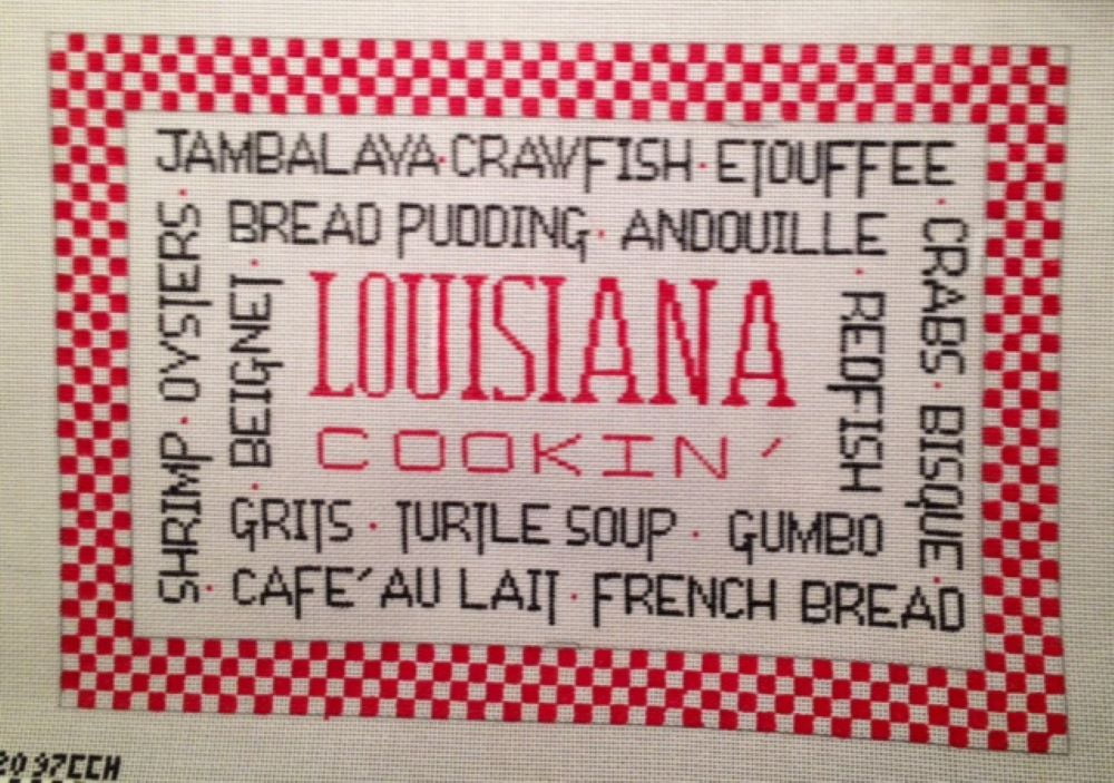 NOLA Needleart Handpainted Needlepoint Cuisine Needlepoint Canvas - Louisiana Cookin'