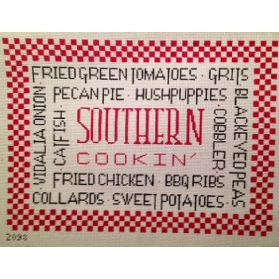 NOLA Needleart Handpainted Needlepoint Cuisine Needlepoint Canvas - Southern Cookin'