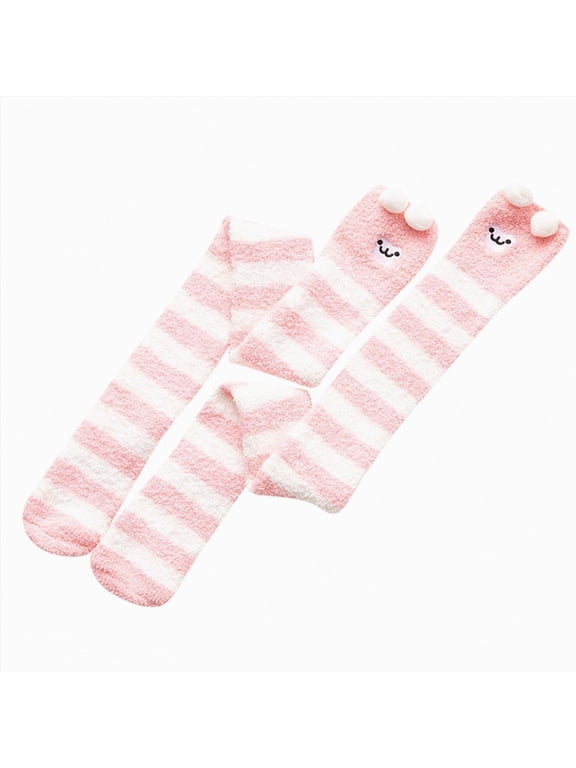1 Pairs Goth Thigh High Socks for Women, Over The Knee Long Stockings, for Cosplay Accessories Halloween(Z207-Pink)