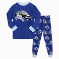 thumbnail image 1 of NOLDARES 2 Piece Toddler Baby Boy Fall Winter Clothes Long Sleeve Sweatshirt Tops Elastic Waist Pants Cute Print Outfits Clothing Set(Blue,2-3 Y), 1 of 6
