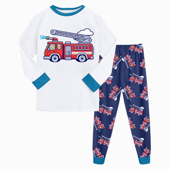 NOLDARES 2 Piece Toddler Baby Boy Fall Winter Clothes Long Sleeve Sweatshirt Tops Elastic Waist Pants Cute Print Outfits Clothing Set(White,3-4 Y)