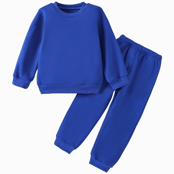 NOLDARES 2 Piece Toddler Baby Boy Outfits Fall Winter Clothes Long Sleeve Color Block Sweatshirt Tops and Joggers Pants Set Clothing(Blue,2-3 Y)