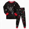 thumbnail image 1 of NOLDARES 2Pcs Toddler Baby Boy Clothes Set Long Sleeve Graphic Round Neck Sweatshirt Top Jogger Pants Soft Casual Winter Outfits Size:5-6 Y,Red, 1 of 8