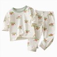 thumbnail image 1 of NOLDARES 2pcs Toddler Infant Baby Boy Fall Winter Clothes Long Sleeve Graphic Sweatshirt Tops Casual Pants Set Outfits Clothing(Light Green,3-4 Y), 1 of 6