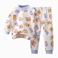 thumbnail image 1 of NOLDARES 2pcs Toddler Infant Baby Boy Fall Winter Clothes Print Long Sleeve Sweatshirt + Casual Pants Outfits Set Casual Clothing(Light Blue,6-12 M), 1 of 4