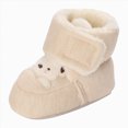 thumbnail image 1 of NOLDARES Baby Booties Infant Newborn Boys Girls Slippers Warm Crib Sock Shoes Indoor First Walker Prewalker(White,1), 1 of 9