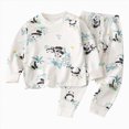 thumbnail image 1 of NOLDARES Baby Boy Clothes Toddler Sweatsuit Fall Winter Outfits Set Wrinkle-Resistant,Shape-Retaining,Warm and Comfortable Long Sleeve and Pants Set.(M259-Sky Blue), 1 of 5
