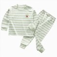 thumbnail image 1 of NOLDARES Baby Boy Fall Outfits Waffle Striped Toddler Boy Sweatshirt Pullover Tops Pants Infant Baby Fall Winter Clothes Size:18-24 M,Green, 1 of 6