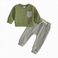 thumbnail image 1 of NOLDARES Baby Boy Fall Winter Clothes 2 Piece Cotton Graphic Sweatshirt Tops Cotton Joggers Pants Toddler Outfits Clothing(Green,2-3 Y), 1 of 5