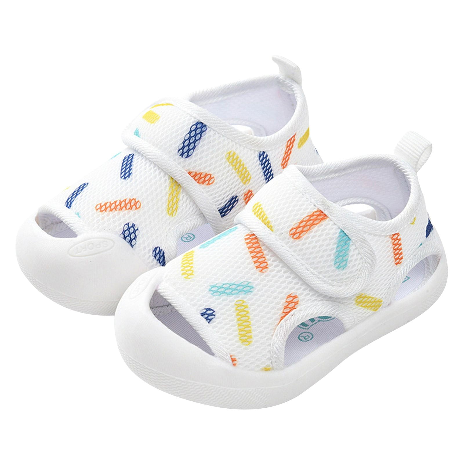 Little Mae's Boutique Toddler Boy Sneakers - Navy Stripes Squeaky Shoes For First Walkers