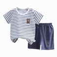 thumbnail image 1 of NOLDARES Baby Boy Summer Outfits 2 Pieces Short Sleeve Shirt Tee Cute Octopus Graphic Casual Drawstring Shorts Clothes(Navy,3-6 M), 1 of 4