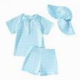 thumbnail image 1 of NOLDARES Baby Boy Swimsuit Toddler Bathing Suits for Boys Rash Guard Infant Two Piece Summer Beach Swimwear(Sky Blue,3-4 Years), 1 of 5