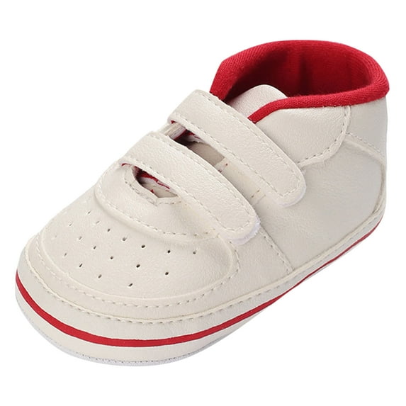 NOLDARES Baby Boys Girls Shoes Canvas Toddler Sneakers Anti-Slip First Walkers(Z09-Red,6-12 Months)