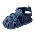 thumbnail image 1 of NOLDARES Baby Boys Girls Squeaky Sandals Summer Closed-Toe Anti-Slip Rubber Sole Toddler First Walkers Shoes(Dark Blue,4), 1 of 9