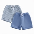thumbnail image 1 of NOLDARES Baby Boys blend Cotton Linen Blend Cute print Shorts Loose Shorts for Summer Vacation(Blue,0-6 Months), 1 of 7