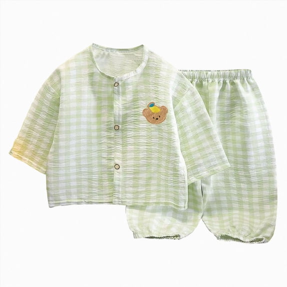 NOLDARES Baby Girl Clothes Infant Toddler Girl Outfit Long Sleeve Shirts Top Rufffle Pants Little Girls Clothes(Green,11-12 Y )