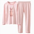 thumbnail image 1 of NOLDARES Baby Kids Girls Outfits Fall Winter Clothing 2pcs Long Sleeve Soft Print Sweatshirt and Cozy Joggers Set Clothes(Light Pink,7-8 Y), 1 of 6