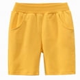 thumbnail image 1 of NOLDARES Baby boy Toddler Cotton Shorts Baby Pull-on Shorts with Drawstring Soft Summer Clothes for Daily Wear(Yellow,8-9 Years), 1 of 4
