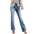 thumbnail image 1 of NOLDARES Bell Bottom Jeans Women's Stretch Flare Jeans High Waisted Wide Leg Bell Bottom Denim Pants(Light Blue,S), 1 of 1