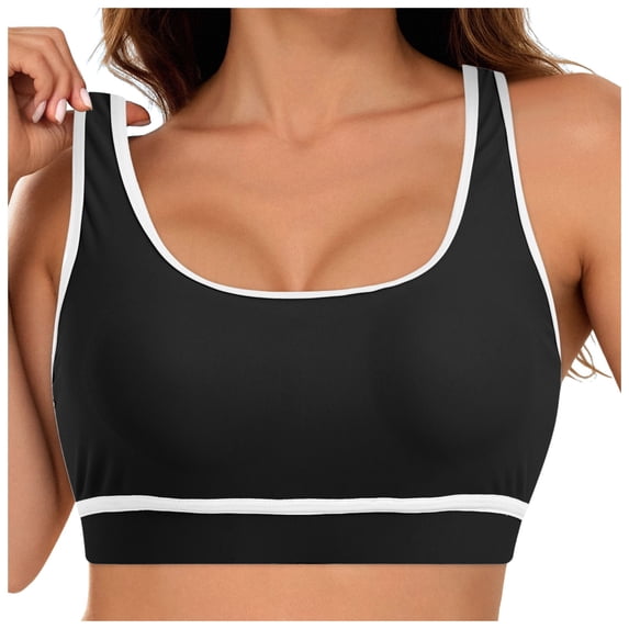 NOLDARES Bikini Top for Women Cropped Tankini Tops Beach Vacation Criss Cross Ruched Padded Bathing Suit Swim Top Only(Dark Gray,XL)