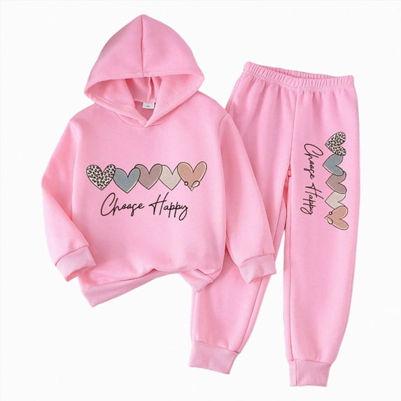 NOLDARES Boys Girls Clothes Long Sleeve Graphic Print Hoodie and Jogger Pants Set 2 Piece Fall Outfit(Y147-Red)