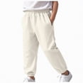 thumbnail image 1 of NOLDARES Boys Jogger Sweatpants with Pockets, Soft & Comfortable , Outdoor Collection(Beige,2-3 Years), 1 of 7