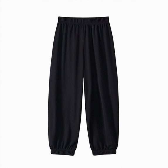 NOLDARES Boys Joggers Pants Outdoor Youth Quick Dry Hiking Pants Lightweight Athletic Pants with Pockets(Black,5-6 Years)