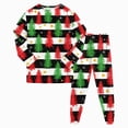 thumbnail image 1 of NOLDARES Boys Pajamas 2 Pieces Pajama Set for Girls Long PJs Sleepwear Christmas Cute for Kids Jmmies Clothes(D006-Green), 1 of 9
