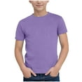 thumbnail image 1 of NOLDARES Boys Summer T-Shirt, Lightweight Short Sleeve Graphic Tee for Play & School, Soft Cotton Youth(Purple,4-5 Years), 1 of 7