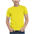 thumbnail image 1 of NOLDARES Boys Summer T-Shirt, Lightweight Short Sleeve Graphic Tee for Play & School, Soft Cotton Youth(Yellow,6-7 Years), 1 of 7