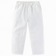 thumbnail image 1 of NOLDARES Boys Sweatpants Boys Joggers Athletic Pants with Elastic Waistband for Toddlers and Kids(White,13-14 Years), 1 of 5