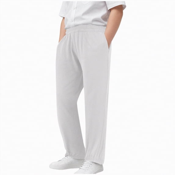 NOLDARES Boys Ultra-Soft Quick-Dry Athletic Pants with Pockets & Inner Drawcord, Lightweight Joggers for Sports Training(Light Gray,13-14 Years)